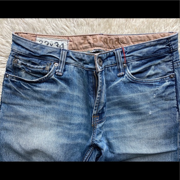 Z Brand Distressed LOW RISE STRAIGHT LEG Jeans - Picture 3 of 6